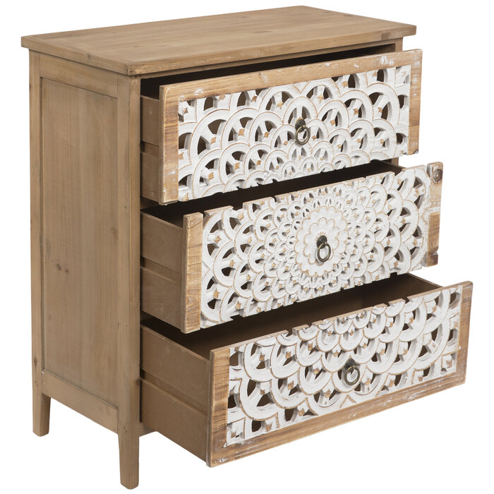 Natural With Floral Cutout Drawers Hobby Lobby 2124014
