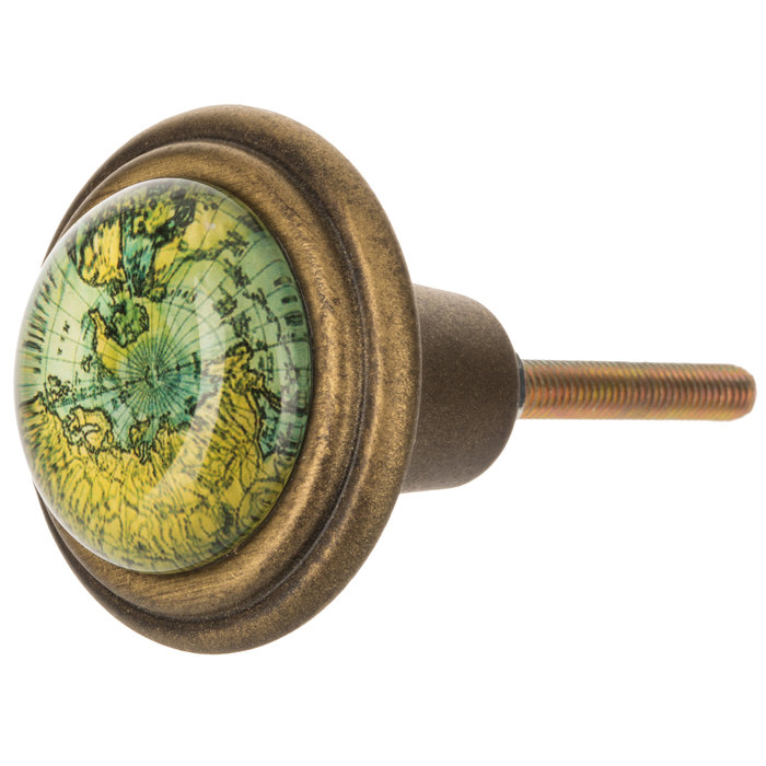 Antique Brass Map Metal Knob Hobby Lobby 738567