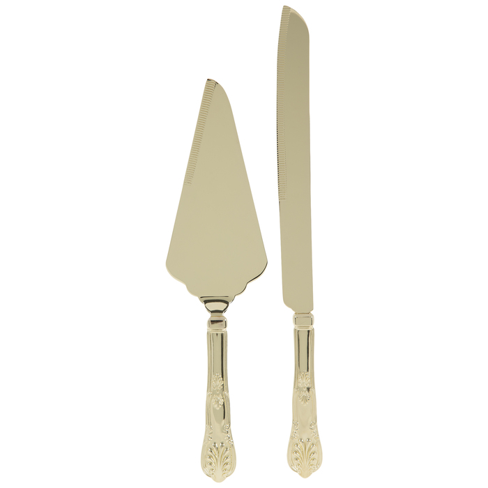 Gold Metal Cake Server & Knife Hobby Lobby 1583319