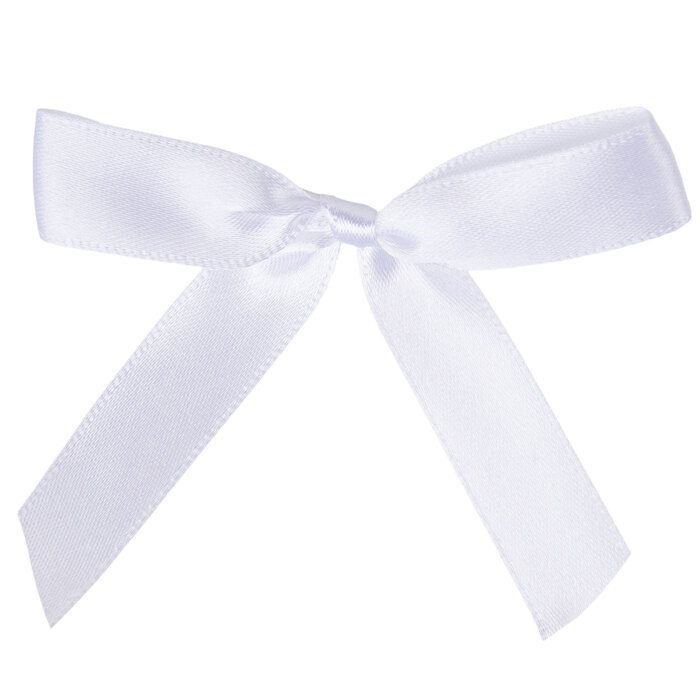 White Satin Bow Twist Ties Hobby Lobby 1349174