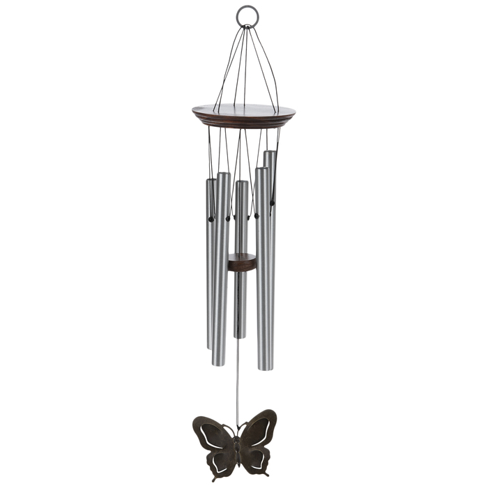 Orange Garden Metallic Butterfly Metal Hanging Chime Decoration Purple