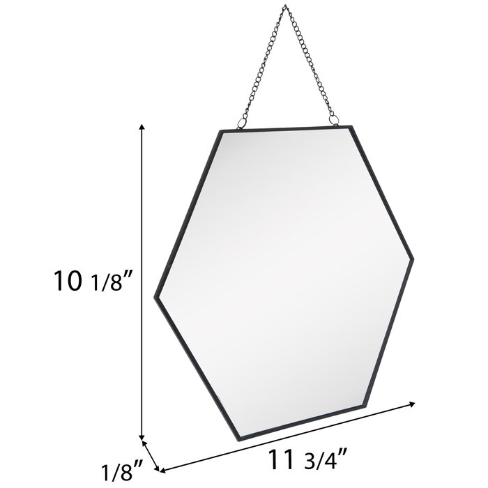 Black Hexagon Metal Wall Mirror Large Hobby Lobby 1810803