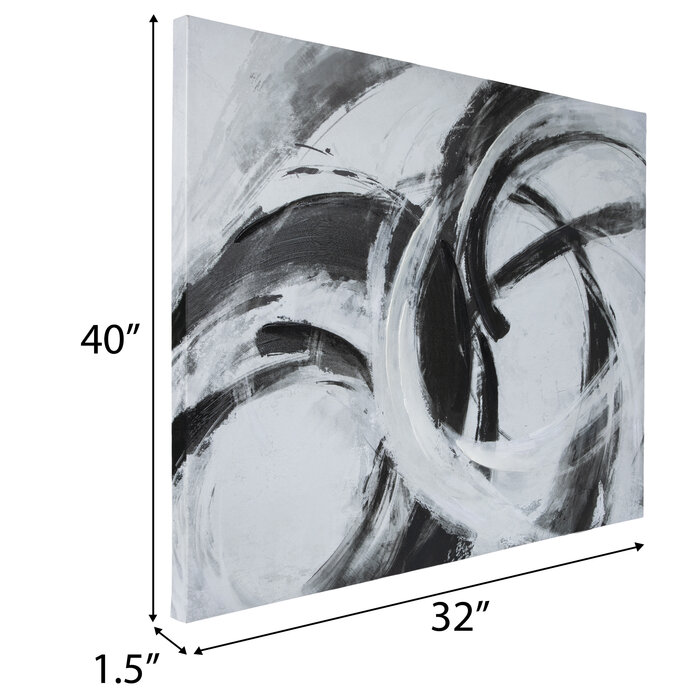 Black & White Abstract Canvas Decor Hobby Lobby 2178093