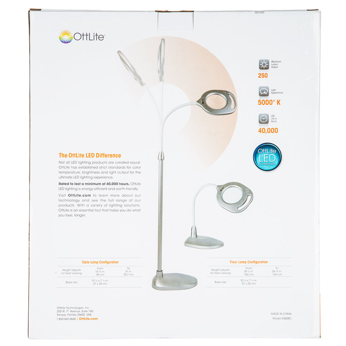 OttLite 2in1 Magnifier Floor & Table Light Hobby Lobby 1623206