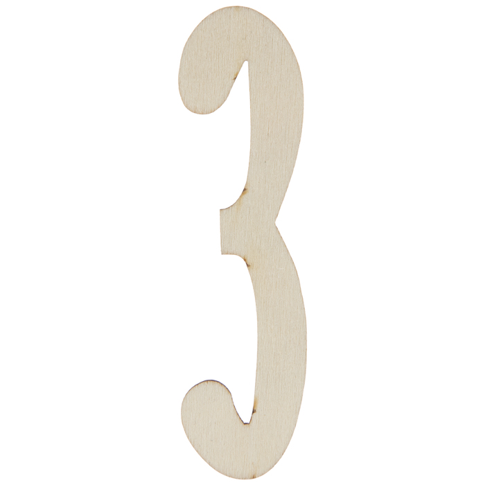 Vintage Sign Wood Numbers 3 Hobby Lobby 1311430