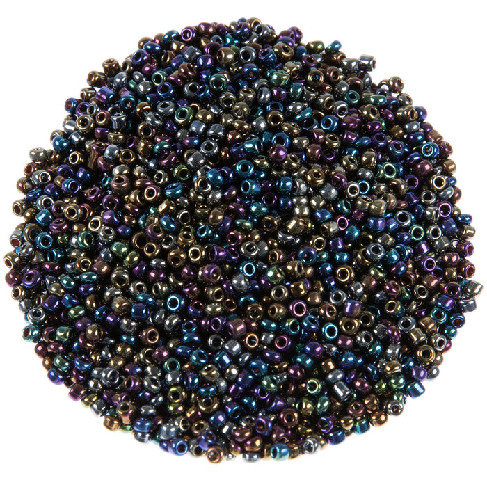 Black Rainbow Glass Seed Beads 12/0 Hobby Lobby 2030252