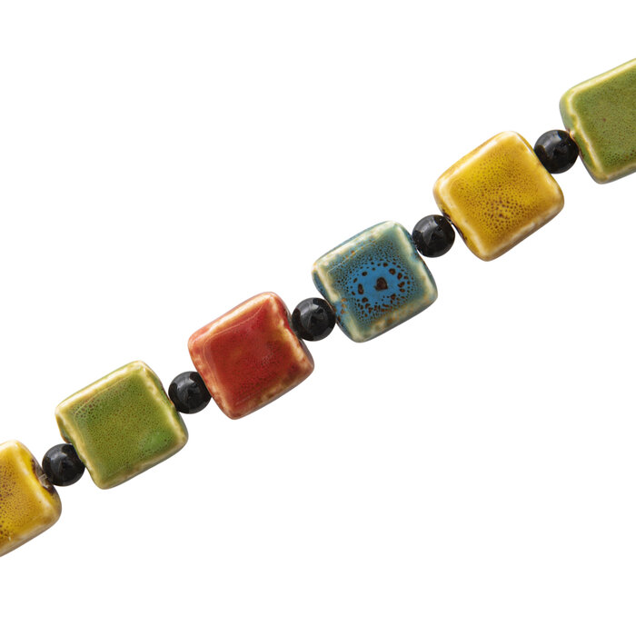 Mixed Flat Square Bead Strand Hobby Lobby 361196