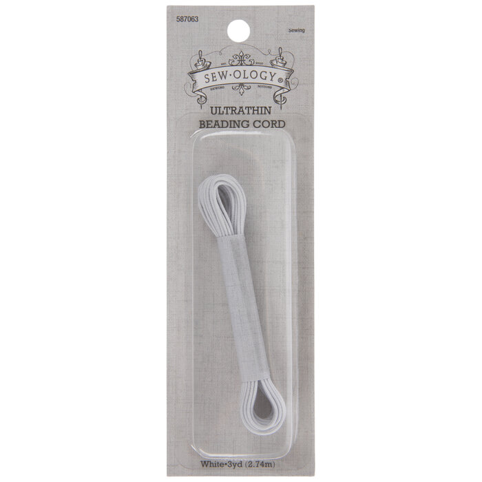 White Ultrathin Elastic Beading Cord Hobby Lobby 587063
