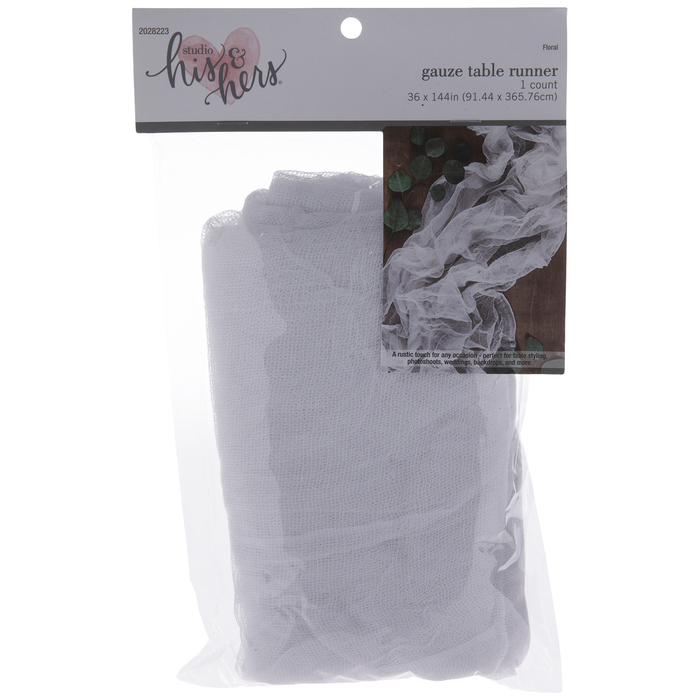 White Gauze Table Runner Hobby Lobby 2028223