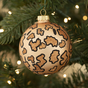 Leopard Print Ornaments Medium Christmas Tree Trimming Decoration 6 Leopard Print Ornaments Medium Christmas Tree Trimming Decoration 6