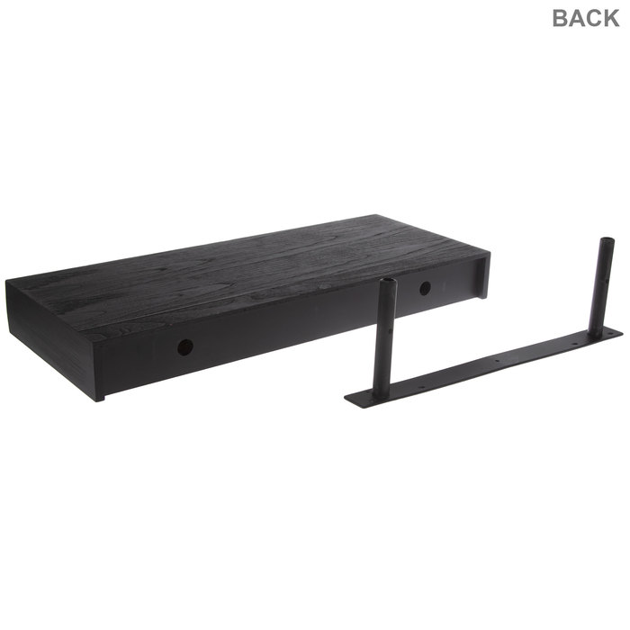 Black Floating Wood Wall Shelf 24" Hobby Lobby 1895713