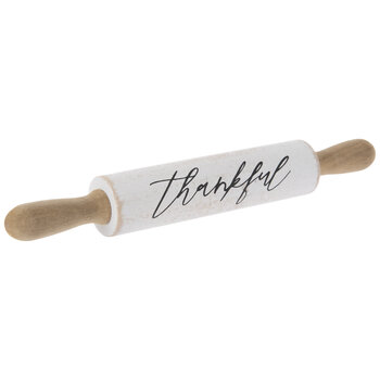 Thankful Rolling Pin Wood Decor