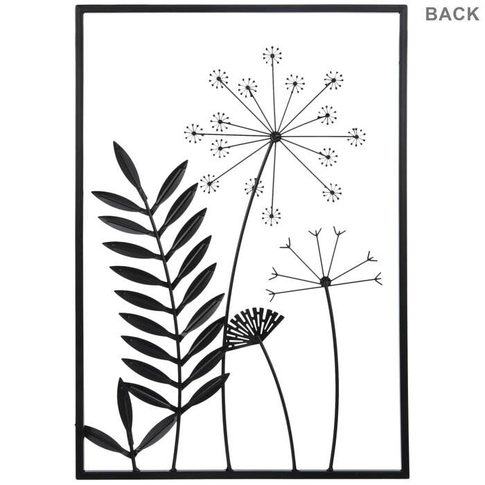 Black Flowers & Stems Metal Wall Decor Hobby Lobby 2188027
