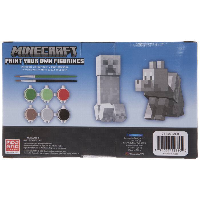 Minecraft Creeper & Wolf Figurine Painting Kit Hobby Lobby 2192920