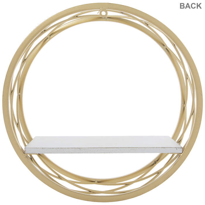 Gold & White Circle Metal Wall Shelf Hobby Lobby 1965219