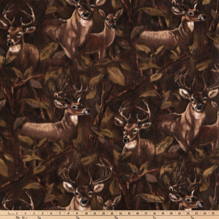 Deer In Forest AntiPill Fleece Fabric Hobby Lobby 167197