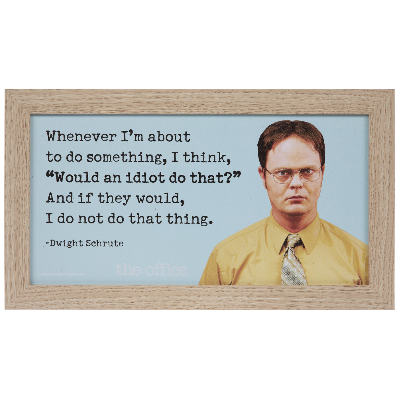 Dwight Would An Idiot Do That Dwight Schrute Quote Wood Wall Decor | Hobby Lobby | 5635479