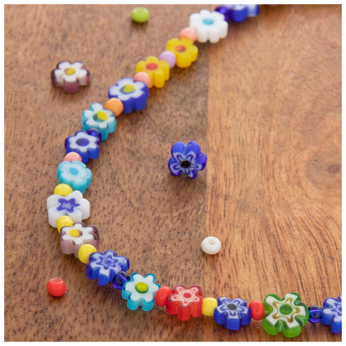 Millefiori Daisy Glass Bead Strand Hobby Lobby 2149391