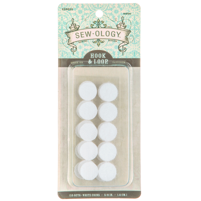 White StickOn Hook & Loop Coins Hobby Lobby