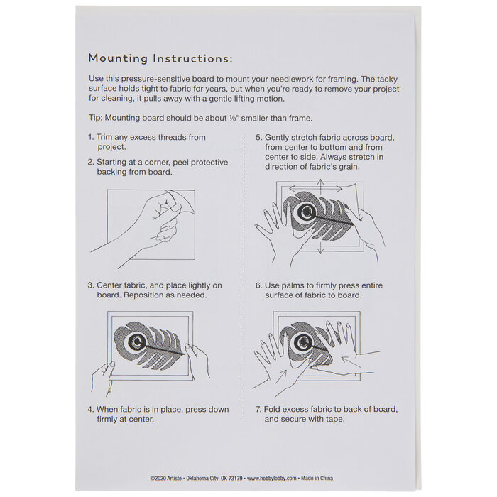 SelfStick Mounting Board 5" x 7" Hobby Lobby 311753