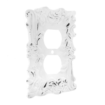 Distressed White Flourishing Metal Outlet Cover Hobby Lobby 1481530