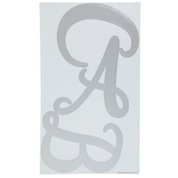 silver foil script uppercase alphabet stickers hobby lobby 1855493