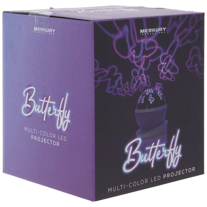 White, Purple & Blue Butterfly LED Projector Hobby Lobby 2161131