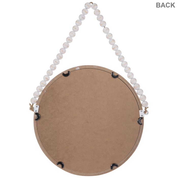Whitewash Beaded Wood Wall Mirror Hobby Lobby 1951227