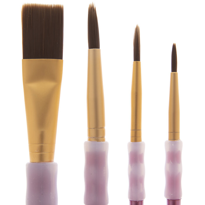 Synthetic Camel Hair Paint Brushes 4 Piece Set Hobby Lobby 1655695