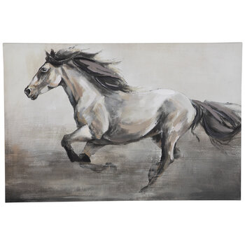White Running Horse Canvas Wall Decor Hobby Lobby