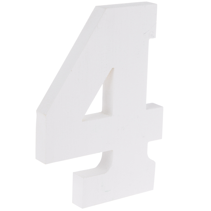 White Number Wood Wall Decor 4 Hobby Lobby 1897065