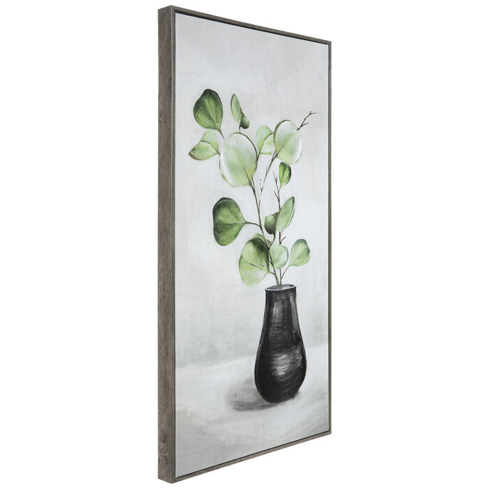 Tall Black Vase & Green Plant Canvas Wall Decor Hobby Lobby 2178671