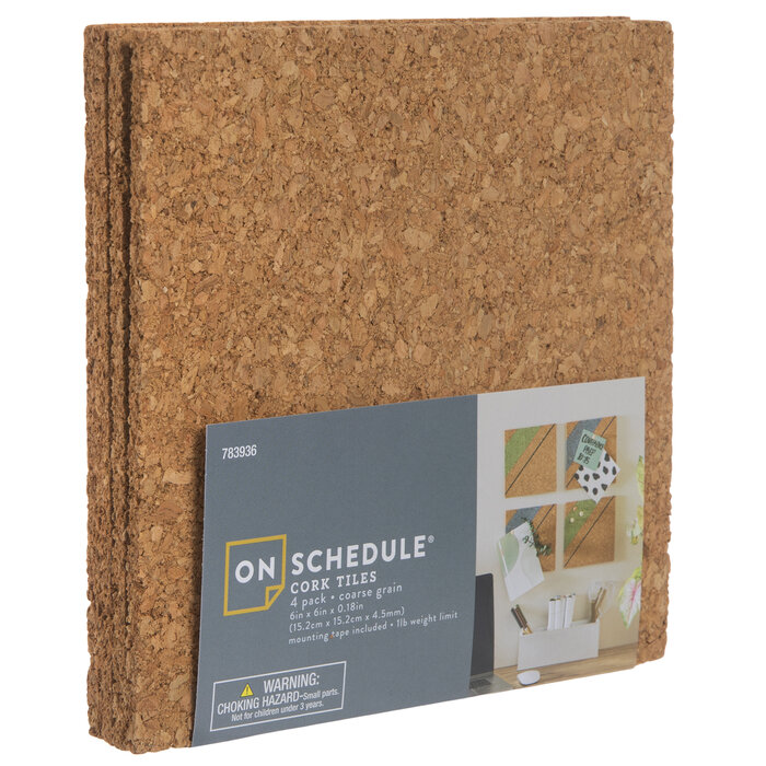 Coarse Grain Cork Tiles 6" x 6" x 3/16" Hobby Lobby 783936