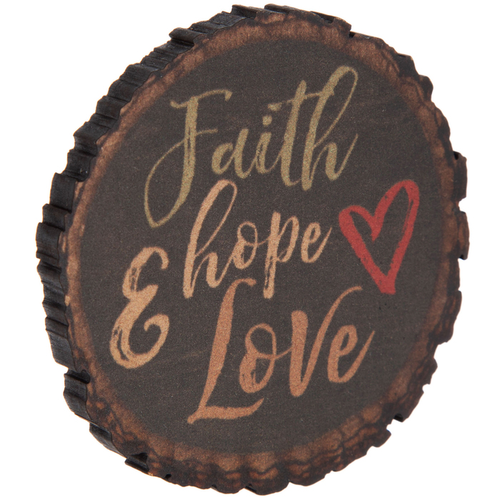 Faith, Hope & Love Round Wood Hobby Lobby 1381433