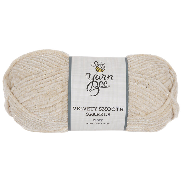 Ivory Yarn Bee Velvety Smooth Sparkle Yarn Hobby Lobby 2095131