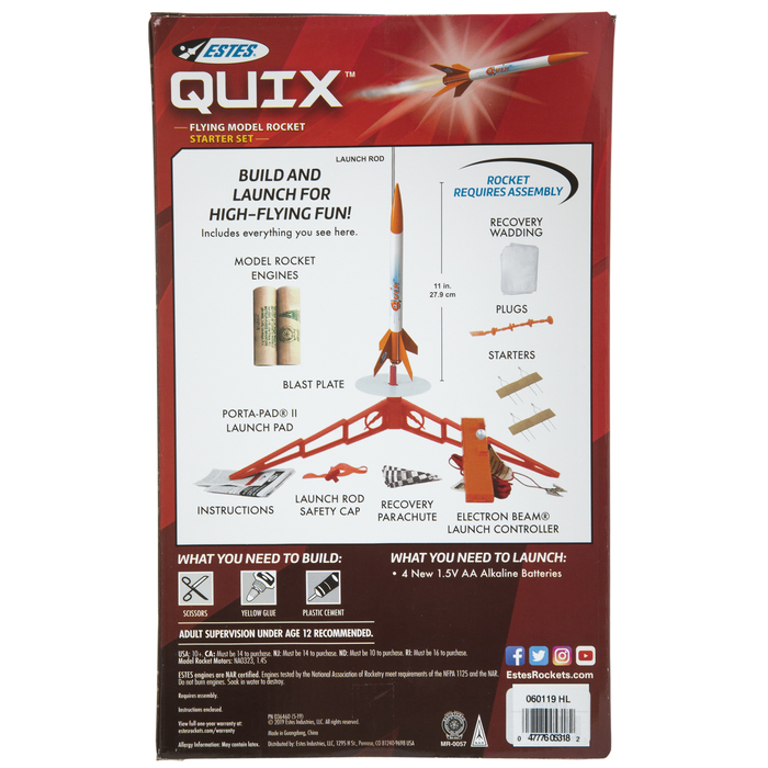 Quix Model Rocket Starter Kit Hobby Lobby 1858604