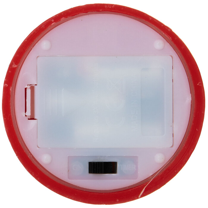 Red Distressed LED Pillar Candle 3" x 4" Hobby Lobby 629451