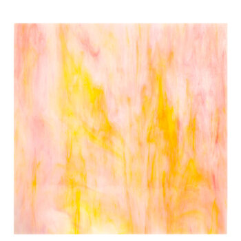 Yellow and White Opal Glass 12 x 12 Sheet 3671 Stained Glass