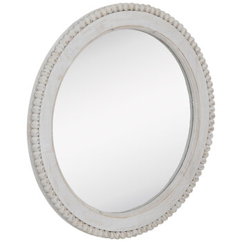 Whitewash Beaded Wood Wall Mirror Hobby Lobby 1811892 Whitewash Beaded Wood Wall Mirror, Large Mirror With White Border