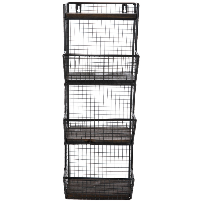 Black ThreeTiered Metal Wall Basket Hobby Lobby 1458306