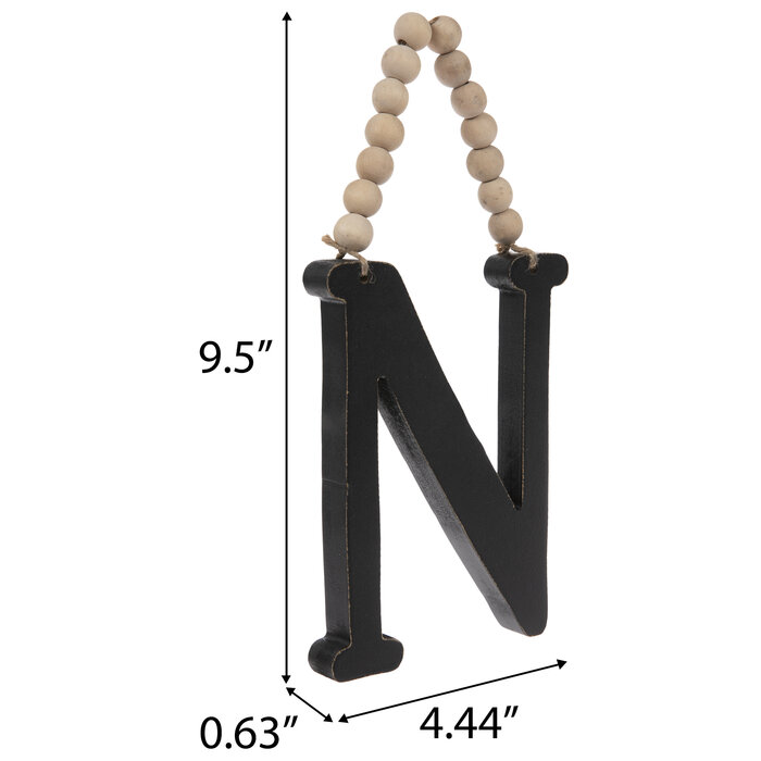 Black Beaded Letter Wood Wall Decor N Hobby Lobby 2223667