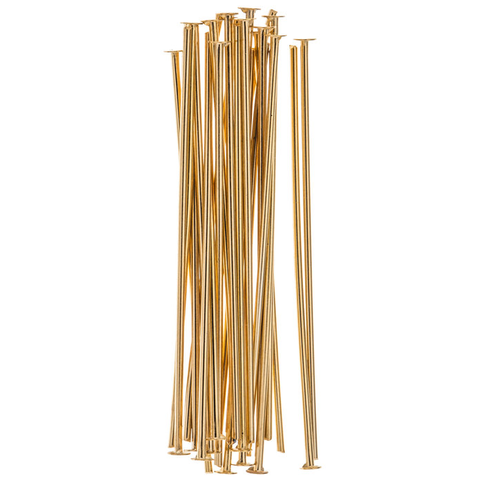10K Gold Plated Head Pins 1 1/2" Hobby Lobby 1387406