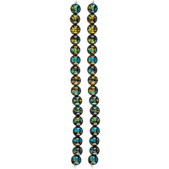 Black Confetti Glass Bead Strands Hobby Lobby 531582