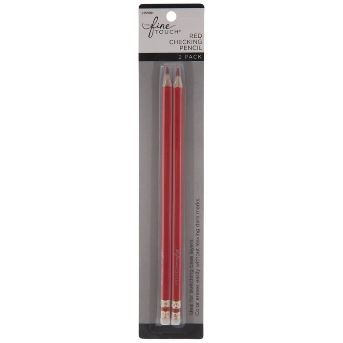 Red The Fine Touch Checking Pencils 2 Piece Set Hobby Lobby 2155901