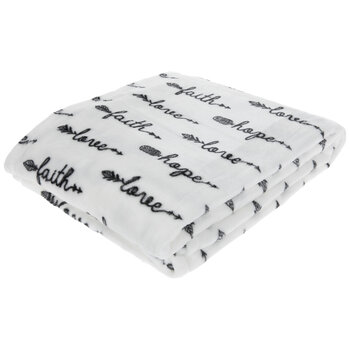 Love Hope Faith Arrow Throw Blanket