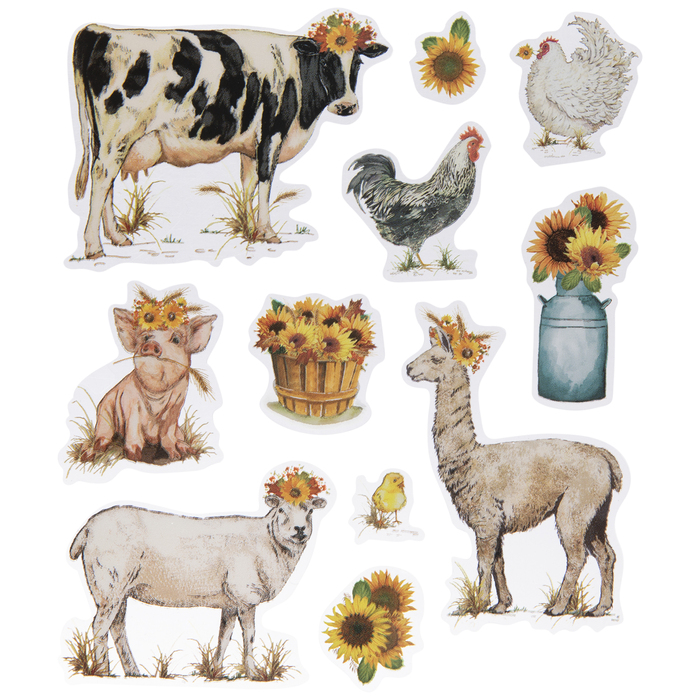 Farm Animals & Sunflowers Stickers Hobby Lobby 1975564