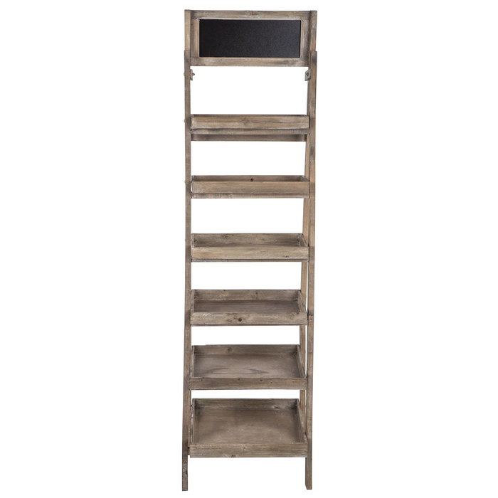 SixTiered Tapered Wood Shelf With Chalkboard Hobby Lobby 1040716