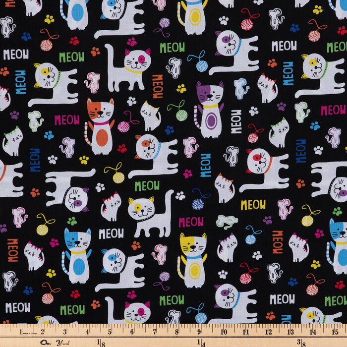 Meow Cats Cotton Calico Fabric Hobby Lobby 2049591