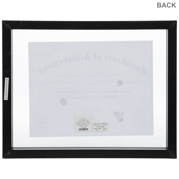 Black Wood Float Document Frame 11" x 8 1/2" Hobby Lobby 2024206