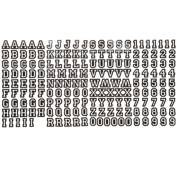Black & White Varsity Alphabet Stickers Hobby Lobby 176099